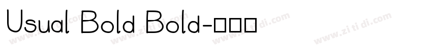 Usual Bold Bold字体转换